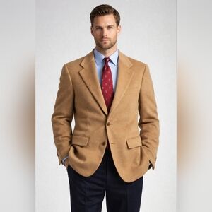 Polo Ralph Lauren Camel Hair Tan Jacket Size 36